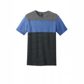 Product: District ® Young Mens Tri-Blend Pieced Crewneck Tee