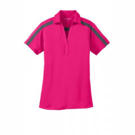 Product: Port Authority® Ladies Silk Touch Performance Colorblock Stripe Polo