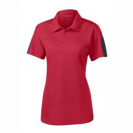 Product: Sport-Tek® Ladies PosiCharge Active Textured Colorblock Polo