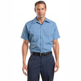 Product: Red Kap® Long Size, Short Sleeve Striped Industrial Work Shirt