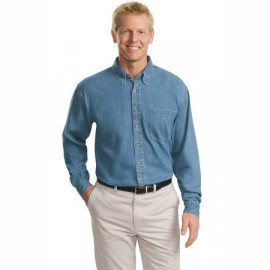 Product: Port Authority® Tall Long Sleeve Denim Shirt