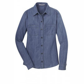 Product: Port Authority® Ladies Patch Pockets Denim Shirt