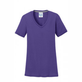 Product: Port & Company ® Ladies Essential Blended Performance V-Neck Tee