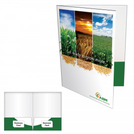 Product: 2 Pocket Presentation Folder w/ Glued Pocket & Card Slit on Both Sides
