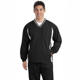 Product: Sport-Tek® Tall Tipped V-Neck Raglan Wind Shirt