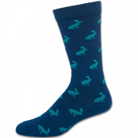 Product: Men's Dress Sock w/Knit In Logo (All Over Design) Knit-In