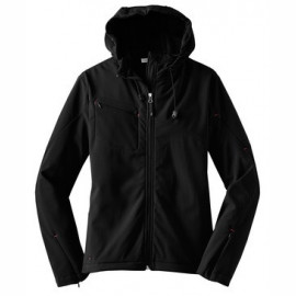 Product: Port Authority® Ladies Textured Hooded Soft Shell Jacket