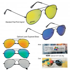 Product: Black Frame Color Mirrored Aviator Sunglasses