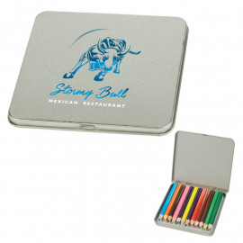 Product: 12-PIECE COLORED PENCIL TIN