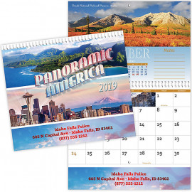 Product: Panoramic American Spiral Wall Calendar