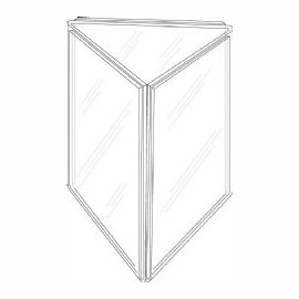 Product: 4"w x 9"h Clear Styrene Three-Panel Table Tent/Ad Frame