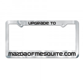 Product: Chrome Faced Auto License Frame w/ 2 Holes & Large Bottom Panel