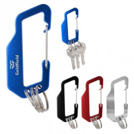 Product: ALUMINUM CARABINER WITH TRIPLE SPLIT RING