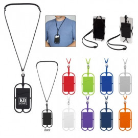 Product: SILICONE LANYARD WITH PHONE HOLDER & WALLET