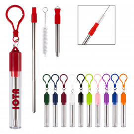 Product: COLLAPSIBLE STAINLESS STEEL STRAW KIT