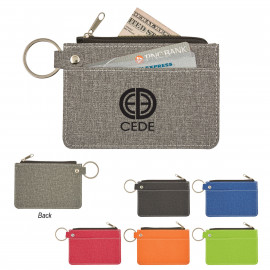 Product: HEATHERED CARD WALLET WITH KEY RING