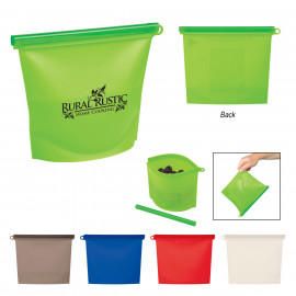 Product: REUSABLE FOOD BAG WITH PLASTIC SLIDER