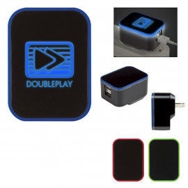Product: UL Listed Light Up Dual Port Wall Adapter