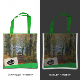Product: CUSTOM REFLECTIVE EDGE TOTE BAG