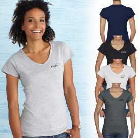 Product: GILDAN® SOFTSTYLE® LADIES V-NECK T-SHIRT - 4.5 OZ.