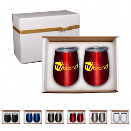 Product: DUO VACUUM STEMLESS WINE TUMBLER GIFT SET