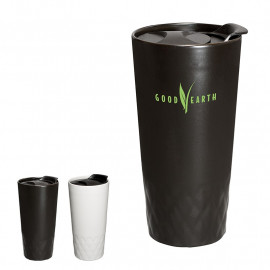 Product: 14 OZ. DOUBLE WALL CERAMIC TEXTURED TUMBLER
