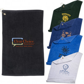 Product: GOLF TOWEL WITH GROMMET AND HOOK (16" X 25")