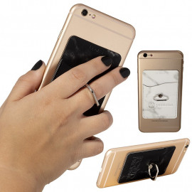 Product: LEEMAN™ MARBLE CARD HOLDER WITH METAL RING PHONE STAND