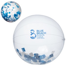 Product: 16" CONFETTI FILLED ROUND BEACH BALL