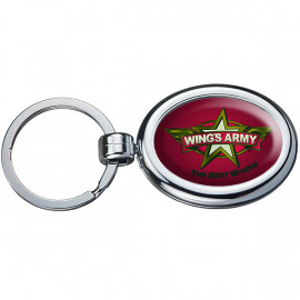 Product: Two Sided Budget Chrome Plated Domed Keytag Oval