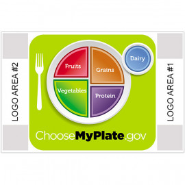 Product: "My Plate" Junior Flex Mat w/1 Color Hot Stamp Imprint
