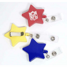 Product: Star Retractable Badge Reel with Metal Clip