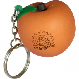Product: Peach Stress Reliever Key Chain