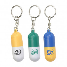Product: Capsule Shaped Pill Box w/Key Ring