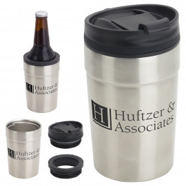 Product: Carousal 12 oz Copper-Coated Tumbler + Can Cooler