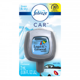 Product: Febreze® CAR Vent Clip, Linen & Sky scent, Standard