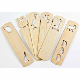 Product: 1.2" x 5" - Engraved Wood Promotional Bookmarks 