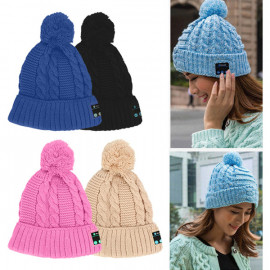 Product: Classic Pom Blue Tooth Beanie