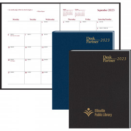 Product: 2023 Monthly Desk Partner Stitched to Cover 2023