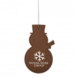 Product: LEATHERETTE ORNAMENT - SNOWMAN