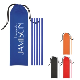 Product: 5-PACK ON THE GO STRAWS WITH POUCH