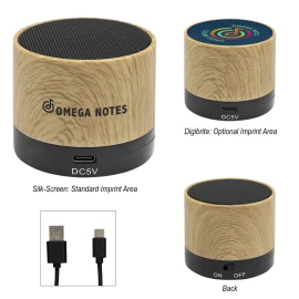 Product: ALLEGRO WOOD GRAIN WIRELESS SPEAKER
