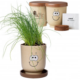 Product: GOOFY GROUP™ GROW POT ECO-PLANTER WITH CHIVE SEEDS