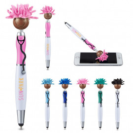Product: MOPTOPPERS® SCREEN CLEANER WITH STETHOSCOPE STYLUS PEN - MULTI-CULTURAL VERSION (BROWN SKIN COLOR)
