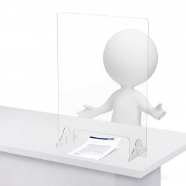 Product: 1/8" DISTANCING BARRIER WITH ACRYLIC LEGS