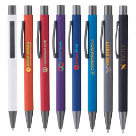 Product: Bowie Softy w/Rubberized Finish - ColorJet - Full Color Metal Pen