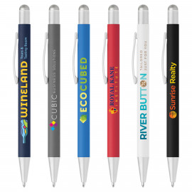 Product: Bowie Softy Satin with Stylus - Full Color Metal Pen