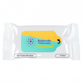 Product: 10 CT. ALCOHOL ANTIBACTERIAL WET WIPE PACKET