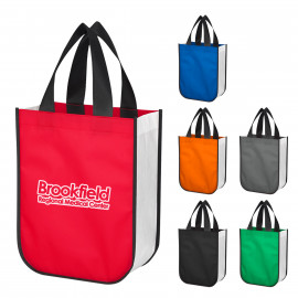Product: LOLA NON-WOVEN SHOPPER TOTE BAG WITH 100% RPET MATERIAL