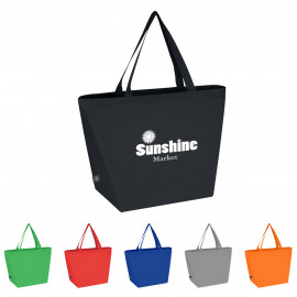 Product: NON-WOVEN BUDGET TOTE BAG WITH 100% RPET MATERIAL